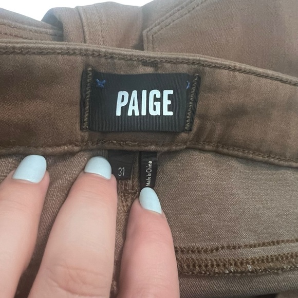 Paige Hoxton Ankle Brown Pants Women’s 31 Rayon Blend Stretch - Picture 4 of 6